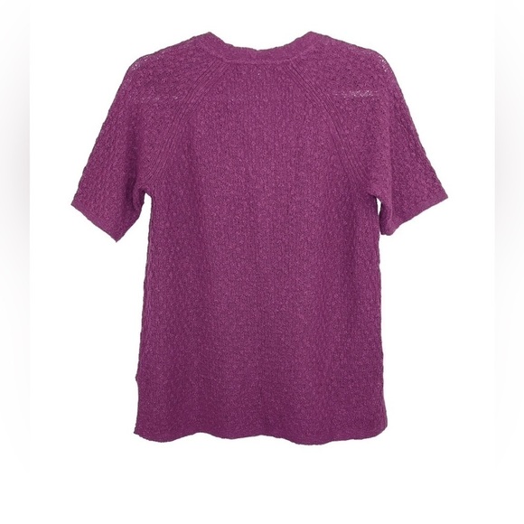 J. Jill Dimensional Elbow Sleeve Sweater Mulberry NWT - Picture 3 of 10